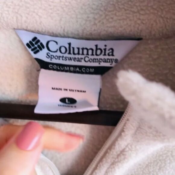 Women’s Columbia Cream Fleece Full Zip Jacket - Picture 8 of 10